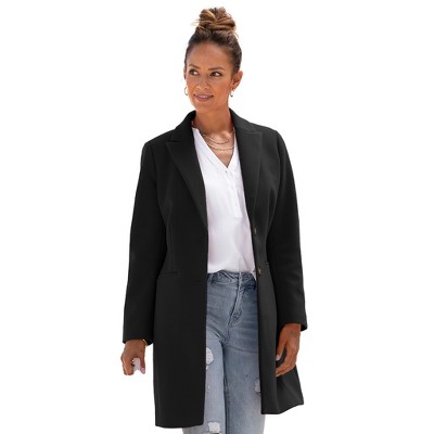 Women's Long Button Up Coat - LASCANA