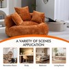 MOONMISS Chenille High-Density Foam Soft Bean bag Chair with 3 Pillows and Wide Backrest - 4 of 4