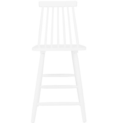 White Rubberwood Spindle Back Counter Stools, Set of 2