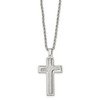 Black Bow Jewelry Stainless Steel 2 Piece Laser Cut Cross Necklace - 22 Inch - 3 of 4