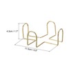 Unique Bargains Hand Wash Metal Scratch-proof Stain-resistant Coaster Holder Gold 3 Pcs - 2 of 4
