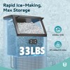 EUHOMY Commercial Ice Maker, Stainless Steel, Under Counter ice Machine with Multi-function control panel,100 Lbs/Day, 33 Lbs Capacity, Black - 2 of 4