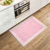 Indoor Modern Washable Area Rugs with Scalloped Print, Ultra Thin Non Slip Throw Carpet for Bedroom Living Room - 4 of 4