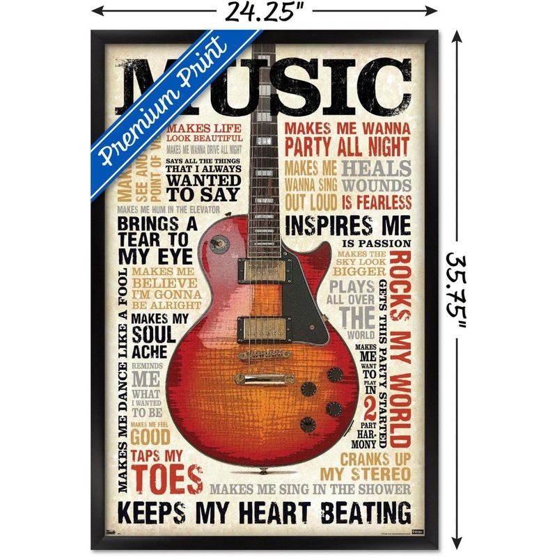Trends International Music Inspires Me Framed Wall Poster Prints, 3 of 7