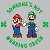 Men's Nintendo Super and Luigi St. Patrick's Day Not Wearing Green Long Sleeve Shirt - 2 of 4