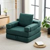 HYEORY Modern Fold Down Chair Flip Out Lounger Convertible Sleeper Sofa Bed Couch - 2 of 4