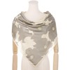 Elerevyo Women's Floral Contrast Color Silk Feeling Satin Square Scarves Bandanas 35.4" X 35.4" - 2 of 4