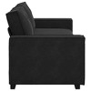 vidaXL 3-Seater Sofa - Black Velvet Couch for Living Room, Office or Lounge Area - Modern Design with Sturdy Frame and Luxurious Comfort - 4 of 4