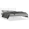 vidaXL Metal Bed Frame without Mattress with Headboard White 59.1"x78.7" - 2 of 4