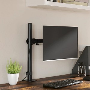 Aghana Digitals Black Steel Monitor Mount with Adjustable Height/Tilt/Swivel, VESA 75/100, Cable - 1 of 4