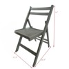 FONTOI Folding Chair Set of 4, Slatted Chairs Set of 4 with Curved Backs, Portable Folding Chairs for Party Kitchen, Gray, 17.3"*31"*22.8" - 2 of 4