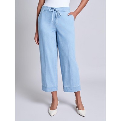 Jones New York Tie Waist Stitch Hem Pant