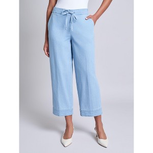 Jones New York Petite Tie Waist Stitch Hem Pant - 1 of 3
