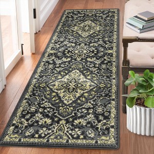 Vintage Medallion Oriental Area Rug Retro Floral Design for Living Room Bedroom - 1 of 4