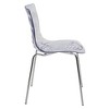 LeisureMod Astor Acrylic Dining Chair with Water Ripple Design and Metal Legs - image 4 of 4