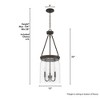 Hunter Fans 12" Devon Park Pendant Onyx Bengal Metal Ceiling Light Dimmable - 2 of 4