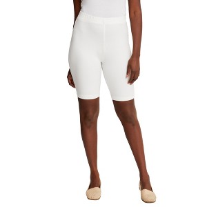 Jessica London Women's Plus Size Everyday Stretch Cotton Bike Short - 1 of 4