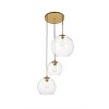 Elegant Lighting Baxter 3 Lights Brass Pendant With Clear Glass - 3 of 4