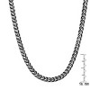 Steeltime 24" stainless steel wheat oxidized chain necklace - 3 of 4