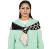 Alilang Skinny Knitted Scarf Letter Animal Pattern Pull-Through Design Winter Neckerchief Scarf for Women - 3 of 4