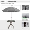 PAGED Patio Dining Set Outdoor Table and Chairs with Glass Table and Umbrella for Outdoor, Garden, Backyard - 3 of 4