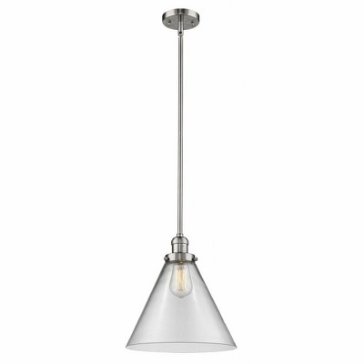 Cone - 1 Light Mini Pendant In Industrial Style-16 Inches Tall and 12 Inches Wide