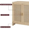 Buffet with 4-door shelf storage cabinet for dining room, kitchen, living room - 3 of 4