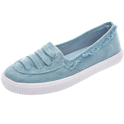 Женские кроссовки Comfortview The Analia Slip-On Sneaker - 8 1/2 W, Light Denim (Wide Widths Available)