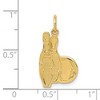 Black Bow Jewelry 14k Yellow Gold Bowling Pins and Ball Pendant - 4 of 4