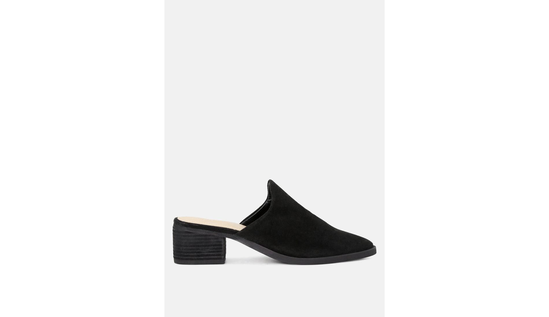 Palma Natural Stacked Heel Mules