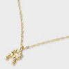 14K Gold Dipped Twisted Bubble Initial Necklace - A New Day™ Gold - 4 of 4