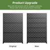 1-Piece 46.8 In. W x 71.37 In. H Copper Coin Type Black Galvanized Sheet Outdoor Screen Decorative Art Panel (6-Piece Assembly) - 3 of 4