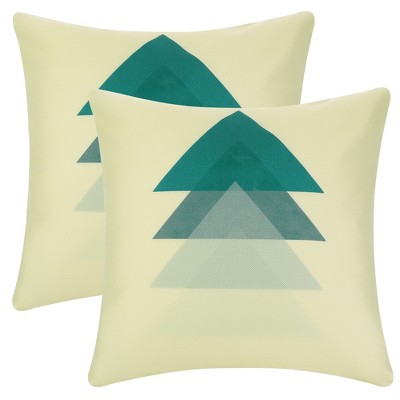 Unique Bargains Geometric Triangle Printed Soft Home Sofa Decor Office Pillow Cases 2 Pcs