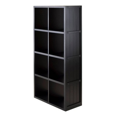 53"Timothy Shelf 4X2 Slots Black - Winsome