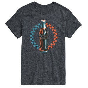 Men's - Coca-cola - Coke Bottle Checks Short Sleeve Graphic T-Shirt - 1 of 3