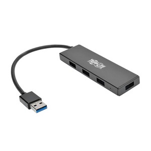 Tripp Lite Portable USB 3.0 SuperSpeed 5-Gbps Mini Hub, 4 Ports, Ultra-Slim, U360-004-SLIM in Black - 1 of 4
