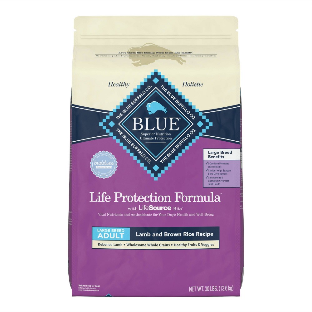Blue Buffalo Life Protection Lamb & Brown Rice Recipe Large Breed Adult Dry Dog Food - 30lbs