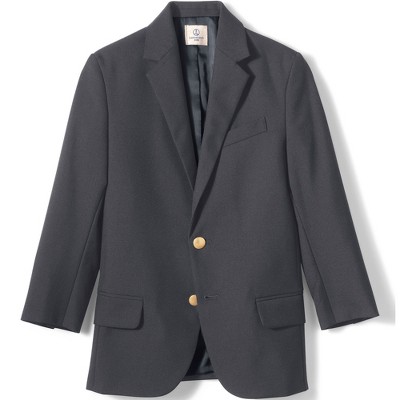 Lands' End School Uniform Boys Hopsack Blazer - 12 - Slate Frost