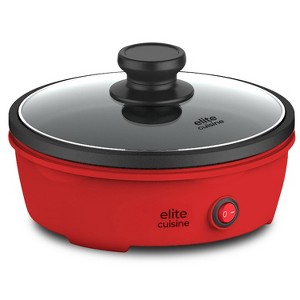 Elite Cuisine 8.5" Round Mini Skillet with Glass Lid - 1 of 4