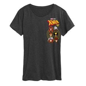 Women's - Marvel - X-Men Character Head Short Sleeve Graphic T-Shirt - 1 of 4
