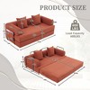 KTMBDW Sleeper Sofa Bed, Corduroy Folding Mattress Couch with Fixed-Shape Frame, Floor Sofa Lounge Couch for Living Room Bedroom - 4 of 4