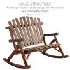 Maggift Patio Accent Chairs, Rocking Chair, Rocker High Back Garden Seat For Indoor Outdoor, Brown, 45"*37.75"*38.5" - 2 of 4