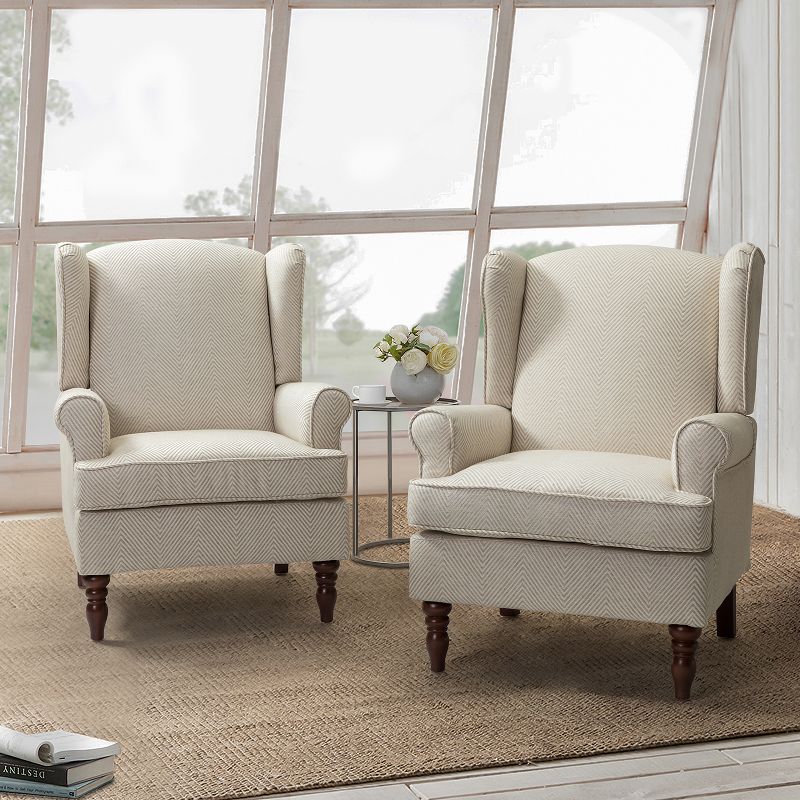 Set of 2 Umberto Traditional Accent Armchair with Turned Legs | ARTFUL LIVING DESIGN, 2 of 10