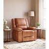 Spacious Oversized Electric Power Lift Recliner - Faux PU Leather with Heat & Massage, Adjustable Reclining Design, Ideal for Elderly - 2 of 4