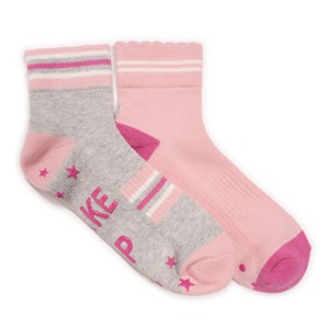 MUK LUKS Women's Studio Socks - Quarter Crew Cotton Compression 2 Pack - 1 of 3