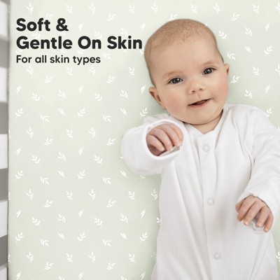 Organic Bamboo Herb Pattern Toddler Crib Sheets Set