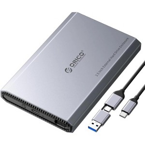 ORICO Aluminum USB C Hard Drive Enclosure for 2.5 Inch SATA SSD/HDD - 1 of 3