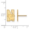 Black Bow Jewelry 10k Yellow Gold Northwestern Wildcats NCAA Post Earrings - 2 of 3
