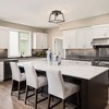 LNC Lapps 1-Lights 8-in Matte Black and Seeded Glass LED Flush Mount Lightsing - 4 of 4