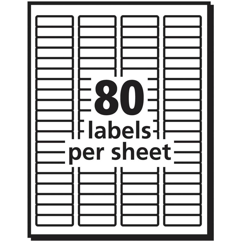 Avery Easy Peel Return Address Labels, Laser, 1/2 x 1-3/4 Inches, Pack of 8000, 2 of 5